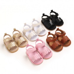 Summer 0-1 year old baby shoes Oxford rubber soled breathable toddler sandals for girls